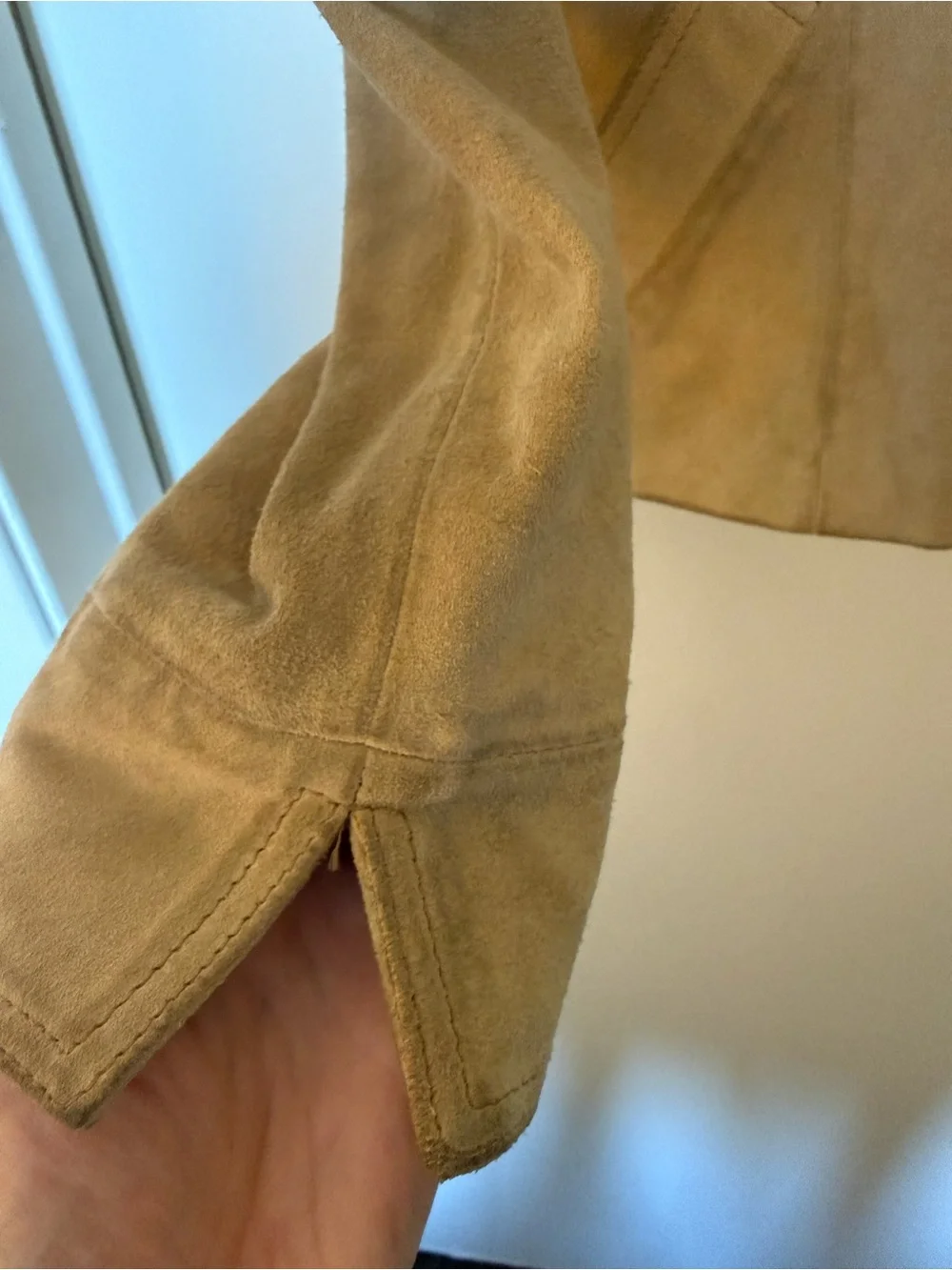 J.Crew Tan Suede Leather Zip Jacket XS Style 62065 Genuine Leather